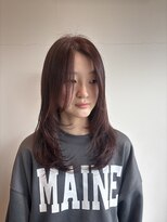 ヘアサロン エン(hair salon en.)&nbsp;ピンクブラウン×レイヤーカット