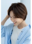 前髪なし大人ショートボブ30代40代50代 【AIN.表参道】川原大地