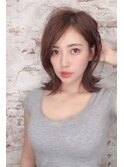 20代/30代/40代/大人かわいい/外ハネ/ミディ