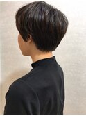 マニッシュ_クールショート ピンクグレージュ ボブルフ