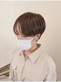 #ショート#ミルクティー#ベージュ#ハンサムショート