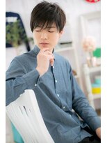 ミック ヘアアンドメイク アップ 駒込店(miq Hair&Make up)&nbsp;斜めバングで優し気…メンズサイドグラデーションa1