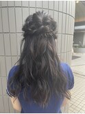 ゆるふわハーフアップスタイル