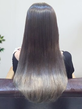 ヴィム ヘアー 宜野湾店(VIM hair) 黒髪暗髪ブルーブラックワンカール美シルエットロング20代30代