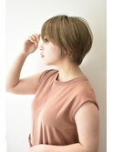 シンプルショート/ハイトーンショート/明るい白髪染め【三橋】