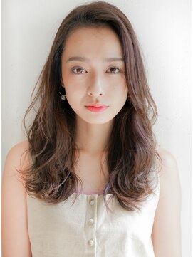 リヤン 表参道(lyann) ショコラベージュ ボブルフ  ベビーバング カール くびれヘア