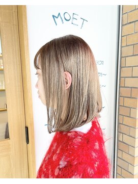 サロンドモエ(salon de MOET) 【透明感】ダブルカラー ミルクティーベージュ