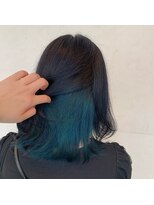アレンヘアー 京橋店(ALLEN hair)&nbsp;インナーカラー/ターコイズブルー