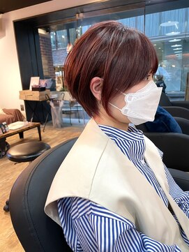 エイト プラット 渋谷2号店(EIGHT plat) 大人可愛いショートボブ　チェリーレッド　4/28
