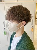 波巻き スパイラル パーマ  マッシュ