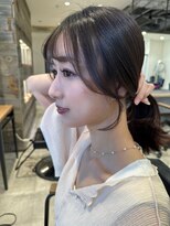 結んだ時も可愛い顔周りカットレイヤースタイル【肥田亜沙美】