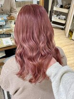ネオリーブ チロル 横浜西口店(Neolive CiroL.)&nbsp;ハイトーン ピンクベージュ ケアブリーチ 暖色カラー