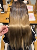 ビューブルー 亀戸錦糸町(VIEW BLUE)&nbsp;美髪カールシアーカラーピンクブラウンエアリーロングセミディ