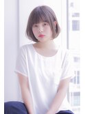 寺尾拓巳　大人かわいいラベンダーベージュひし形ボブ