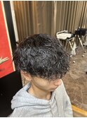 札幌大通りメンズショートカット波巻きツイストスパイラルパーマ