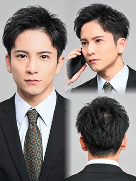 リップス レイ ギンザ(LIPPS Ray GINZA) ツーブロ 刈り上げ アップバング ビジネスヘア ビジカジ 短髪