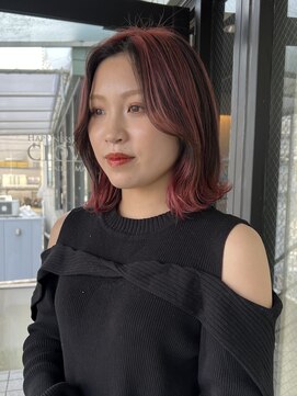 ハピネス 河原町店(Happiness) 伸ばしかけボブ　前髪なし　顔まわりカット　京都美容室　進詩織