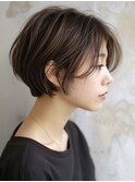 ☆オリーブグレーココアベージュ小顔クラゲヘアー/黒髪/髪質改善