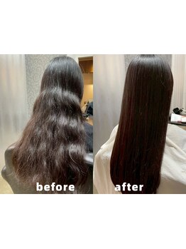 くせ毛やうねりのお悩みを髪質改善と弱酸性縮毛矯正で解決する、お悩み解決サロンENORE。