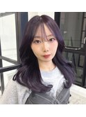 ラベンダーグレー×レイヤーカット