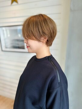 ペスカケイクリエイティブ(PESCA K-CREATIVE) 小顔マッシュショート×ベージュカラー