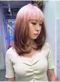 【ホワイトピンク×ブラウン☆ルーツカラー】