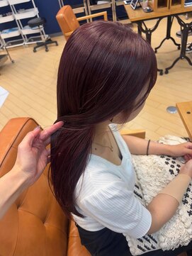 ユニ バイ マグ 長野店(Uni.by Mag) "ピンクカラー" 透明感ブリーチなしピンク