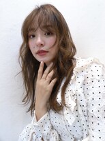 ソレイユトウキョウシブヤ(SOLEIL TOKYO shibuya)&nbsp;ロングレイヤー顔まわりレイヤー透け感バングショコラブラウン