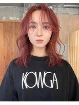 セーヌ ロク(ceine loq)&nbsp;CEINE loq【学芸大学】ミディアムレイヤー×マゼンダレッド