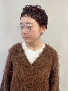 【shima】すっきりバング/デザインカラー/冬コーデ