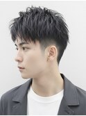 ツーブロックフェザーパーマアップバングソフトモヒカン