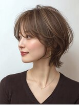 ハーツ 青山表参道店(Heart's) 白髪ぼかし脱白髪染め似合わせショートボブ40代50代60代