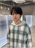 メンズマッシュ×ダークブラウン
