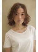 【Lolonois梅田】大人無造作ウェーブボブ（藤岡なおき）