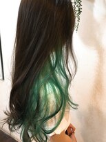 ジーナ フォー ヘアー(Gina for hair)&nbsp;インナーカラー×グリーン