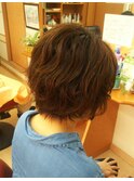 ふんわりボブパーマ
