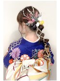 卒業式ヘアセット袴着付け着物ヘア玉ねぎヘアレトロモダン
