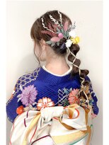 卒業式ヘアセット袴着付け着物ヘア玉ねぎヘアレトロモダン