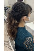 長さを変えないポニーテール