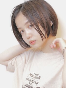 アグ ヘアー デン 新潟江南区店(Agu hair den) 《Agu hair》クールなストレートボブ