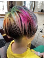 サロンリベルテ(salon Liberte) レインボーカラー☆アシメ