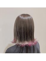 ネオヘアー 曳舟店(NEO Hair)&nbsp;裾カラーピンク/外ハネボブ/セクションカラー/ぷつっとボブ/曳舟