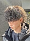 ツイストスパイラル／ウルフカット／メンズカット／波巻きパーマ