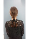 リボンヘアアレンジ