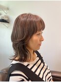 【脱白髪ぼかしハイライト】×大人くびれミディアム