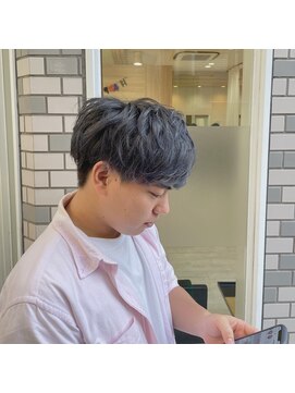 ソワン ドゥ ブレス 立花店(soin de brace) メンズカット/シルバーアッシュカラー