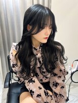 ランテルディ 渋谷(LANTERDIT)&nbsp;韓国ヘア　顔周りレイヤー　ダークカラー　艶感　透明感カラー