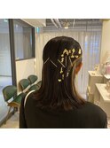 金箔ヘアアレンジ