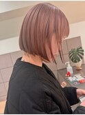 透明感抜群♪ダブルカラーブリーチハイトーンピンクベージュ