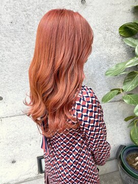 ケイト(kate) 【kate 大宮】ハイトーンオレンジ×ランダム巻き